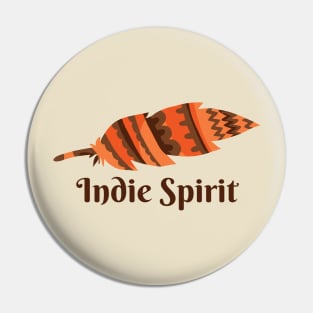 Indie Spirit - Orange Feather Graphic Illustration GC-104-01 Pin