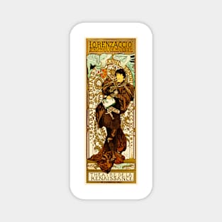 LORENZACCIO Theatre De La Renaissance Sarah Bernhardt by Alphonse Mucha Magnet