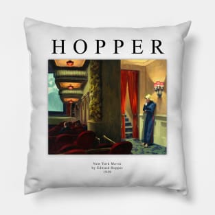 High Resolution Edward Hopper Painting New York Movie 1939 Pillow