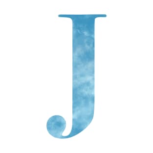 Clouds Blue Sky Initial Letter J T-Shirt