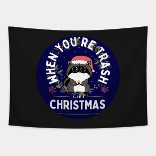 Trash Panda Christmas Tapestry