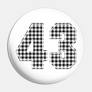 Plaid Number - 43 - Dark Pin