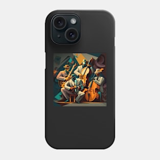 Abstract Art - men playing JAZZ Phone Case