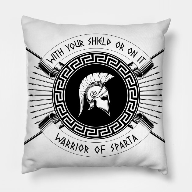 Warrior of Sparta Pillow by Alex Birch