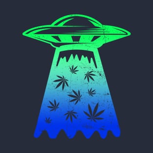 Weed Alien Abduction T-Shirt