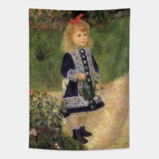 A Girl with Watering Can by Pierre Renoir Tapestry