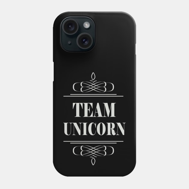 Team Unicorn Grey Swirls Phone Case by Miozoto_Design