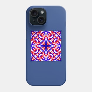 Blue Red White Fancy Pattern Phone Case