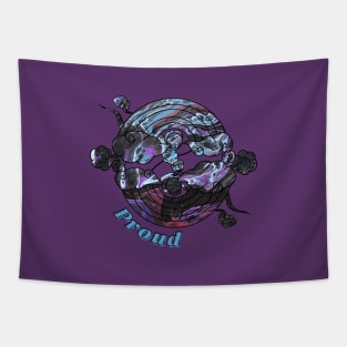 Proud Rainbows - Violet Galaxy Tapestry