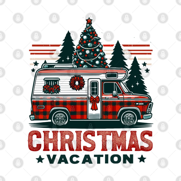 Christmas Vacation Plaid Rv by AlephArt