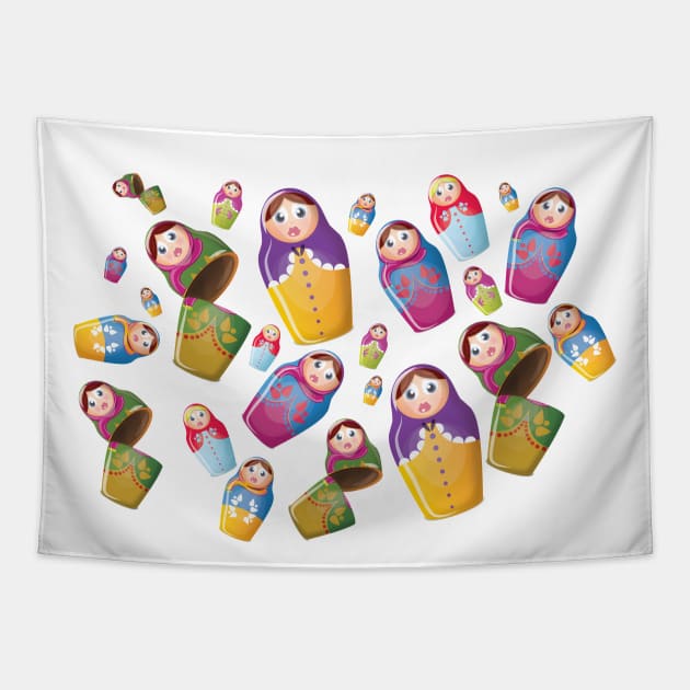 Russian Dolls Tapestry by nickemporium1