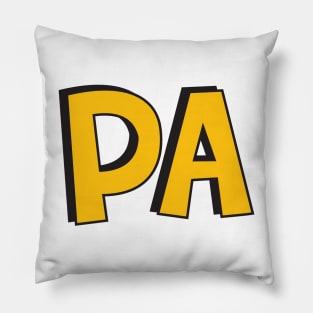 Film Crew On Set - PA - Gold Text - Front Pillow