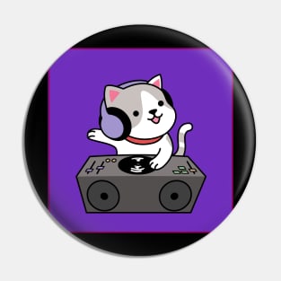 Cat DJ Pin