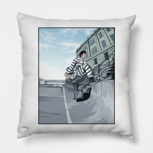 Gonz at Alcatraz Pillow