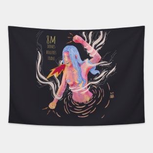 8 of March Feminist illustration Tapestry