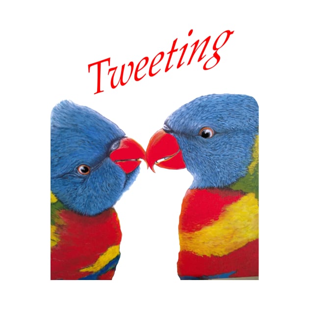 Rainbow Lorikeets :Tweeting Birds by Annie18c