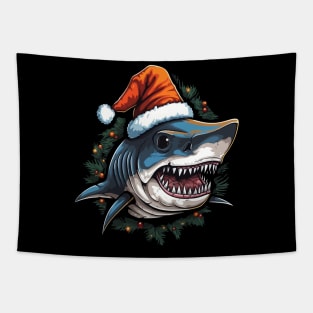 Shark Christmas Tapestry