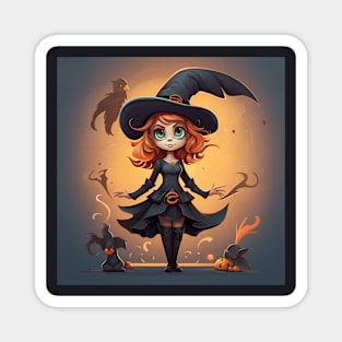 Happy halloween witch Magnet