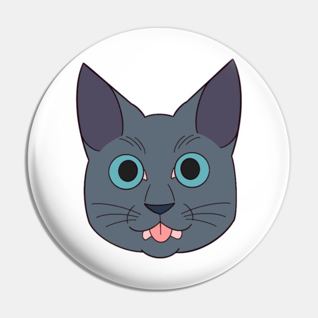 Russian Blue Blep Pin by mspinkcloud