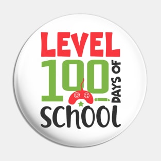 Level 100 Video Gaming 100 days of school boys girls gift Pin