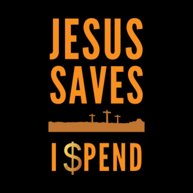 Jesus Saves I spend cross on hill - Jesus Saves - Phone Case