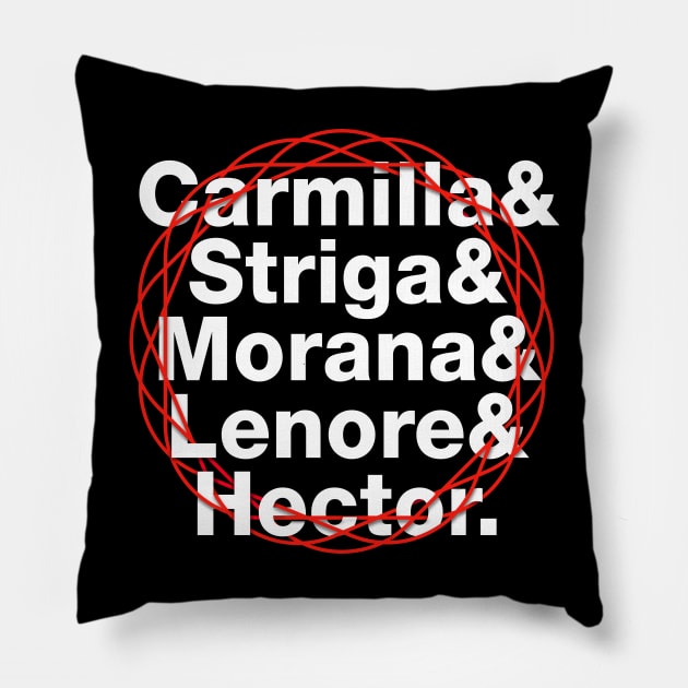 The Vampire Sisters and Hector Pillow by zerobriant