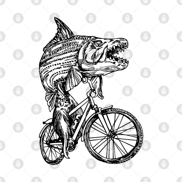 SEEMBO Tiger Fish Cycling Bicycle Cyclist Bicycling Biking by SEEMBO