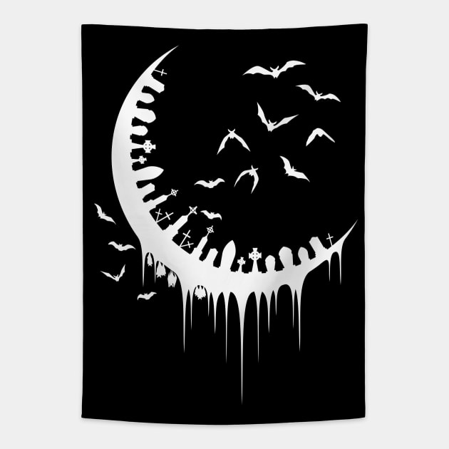 Cemetery Moon Tapestry by RavenWake