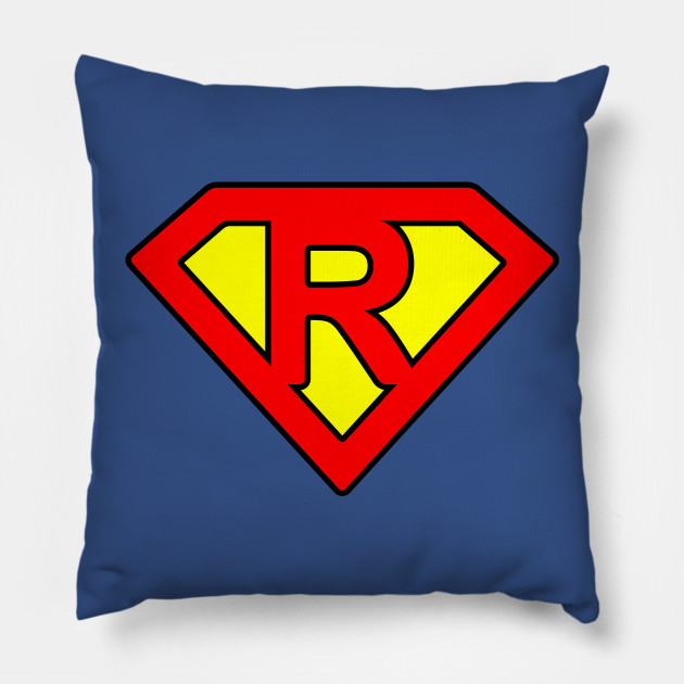 Superman Letter R Superman Letter Pillow Teepublic