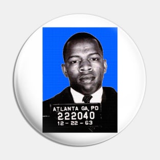 JOHN LEWIS (Atlanta Mugshot 1963) Pin