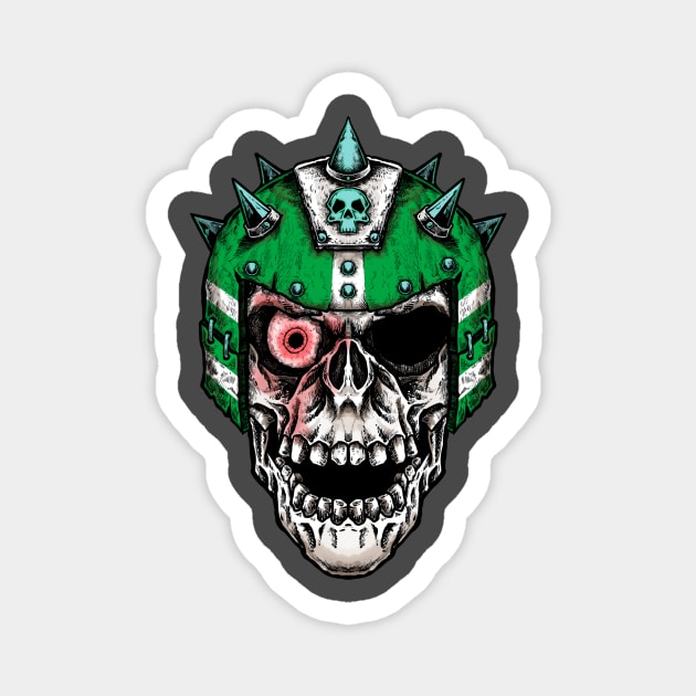 Fantasy Football Skeleton Green 2 Magnet by Spevna