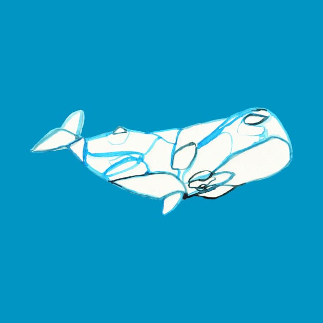 Minimalist Whale by Celeste 