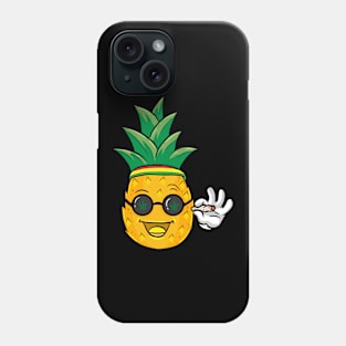 Pothead pineapple with joint weed marijuana THC Stoner Phone Case