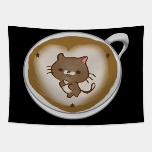 Cute  Kitten Coffee Tapestry