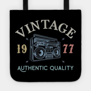 43 Years Old 1977 Vintage 43rd Birthday Anniversary Gift Tote