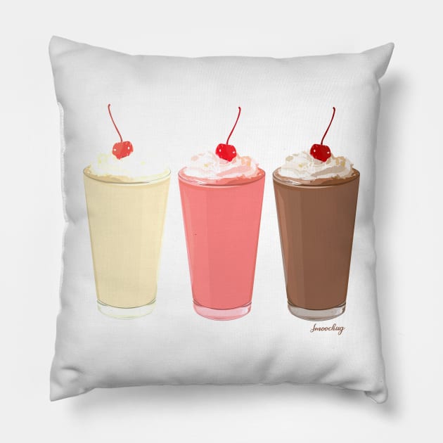 Milkshake Foodies Pillow by smoochugs