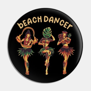 Three dancer beach Pin