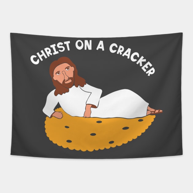 Christ on a Cracker Tapestry by Alissa Carin