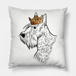 Scottish Terrier Dog King Queen Wearing Crown Pillow