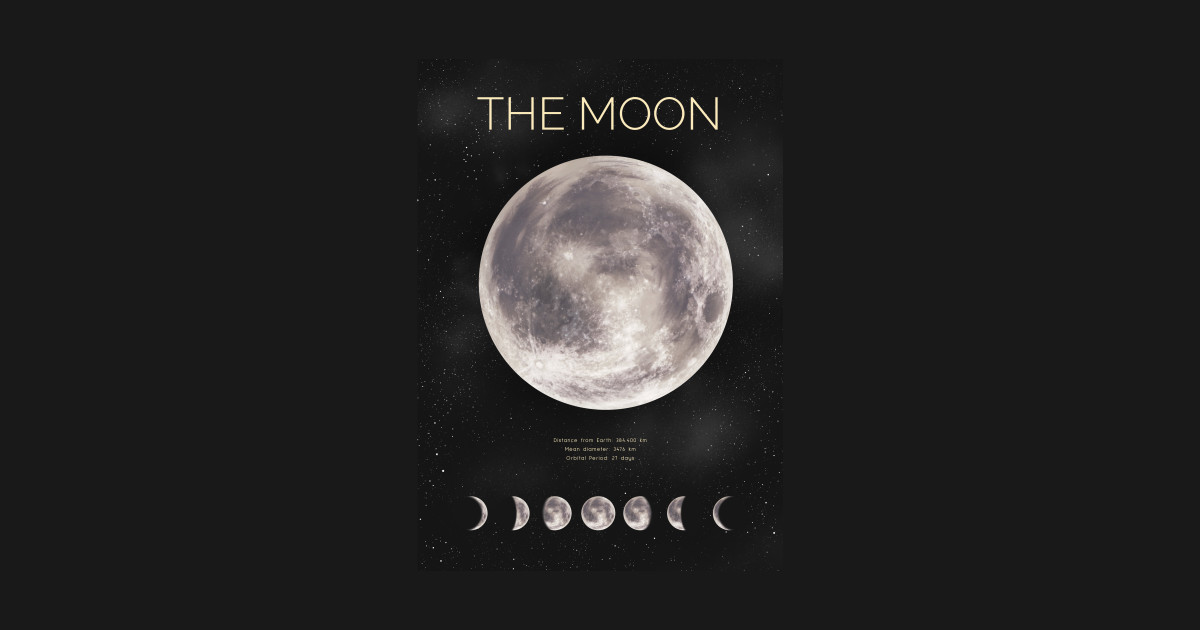 The Moon with its lunar phases Moon Phases T Shirt TeePublic