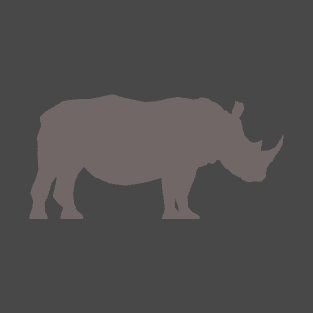 Rhino profile - grey T-Shirt