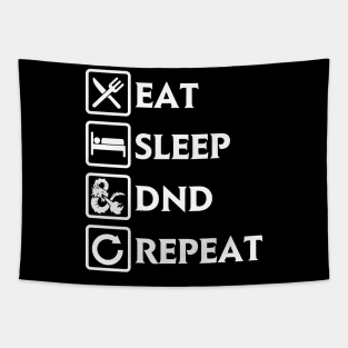 Eat Sleep DND Repeat Tapestry