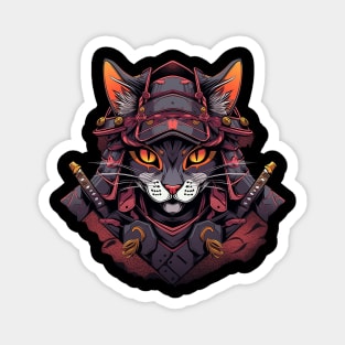 samurai cat Magnet