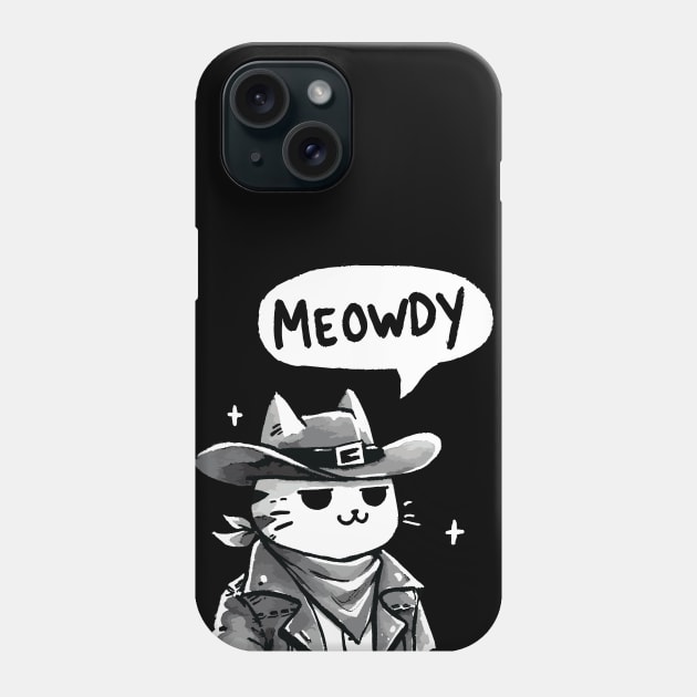 Meowdy Cowboy Cat Phone Case by DoodleDashDesigns