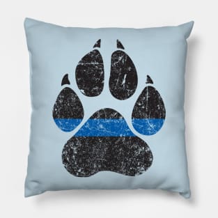 Thin Blue Line Paw Pillow