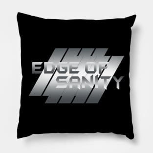 Metallic Illustration edge of sanity Pillow