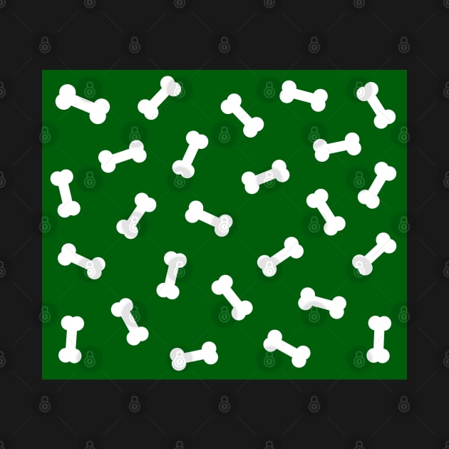 Green Dog Treat Pattern by Lady Lilac