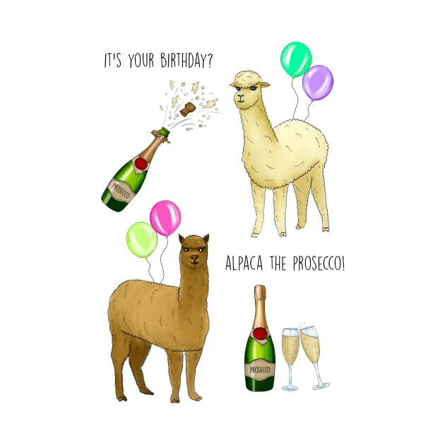 Alpaca the Prosecco by Poppy and Mabel