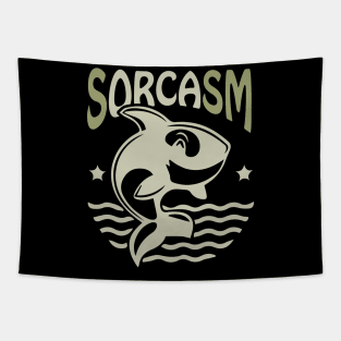 Sorcasm funny sarcasm orcas pun | Orca lover gift Tapestry
