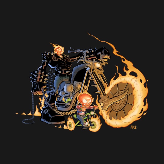 Ghost Rider and Son by TomMcWeeney